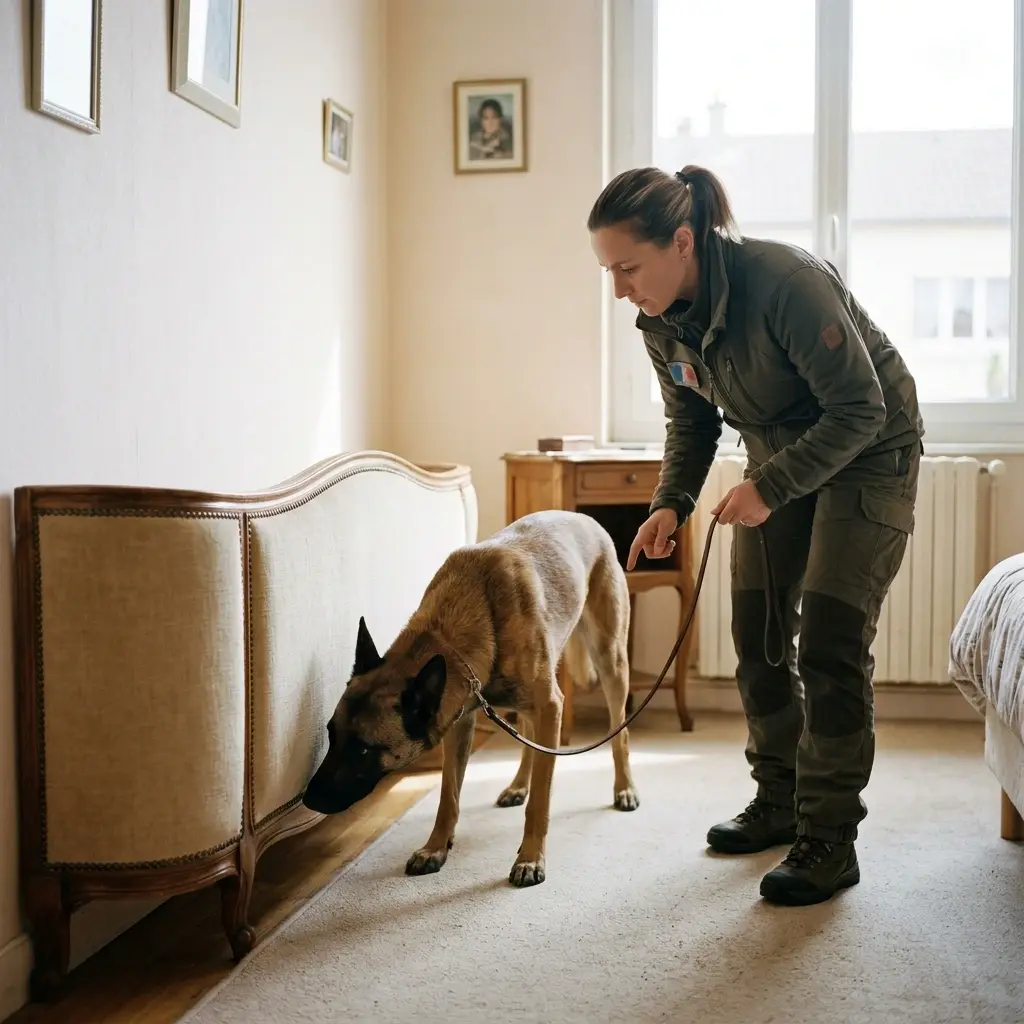 Comment réagir avant l'arrivée du chien détecteur à Herserange