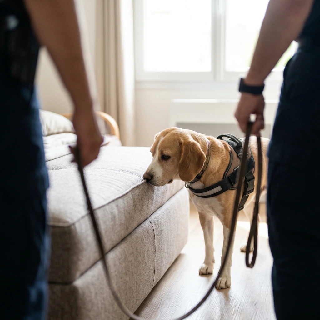 Comment se déroule la détection canine à Piennes ?
