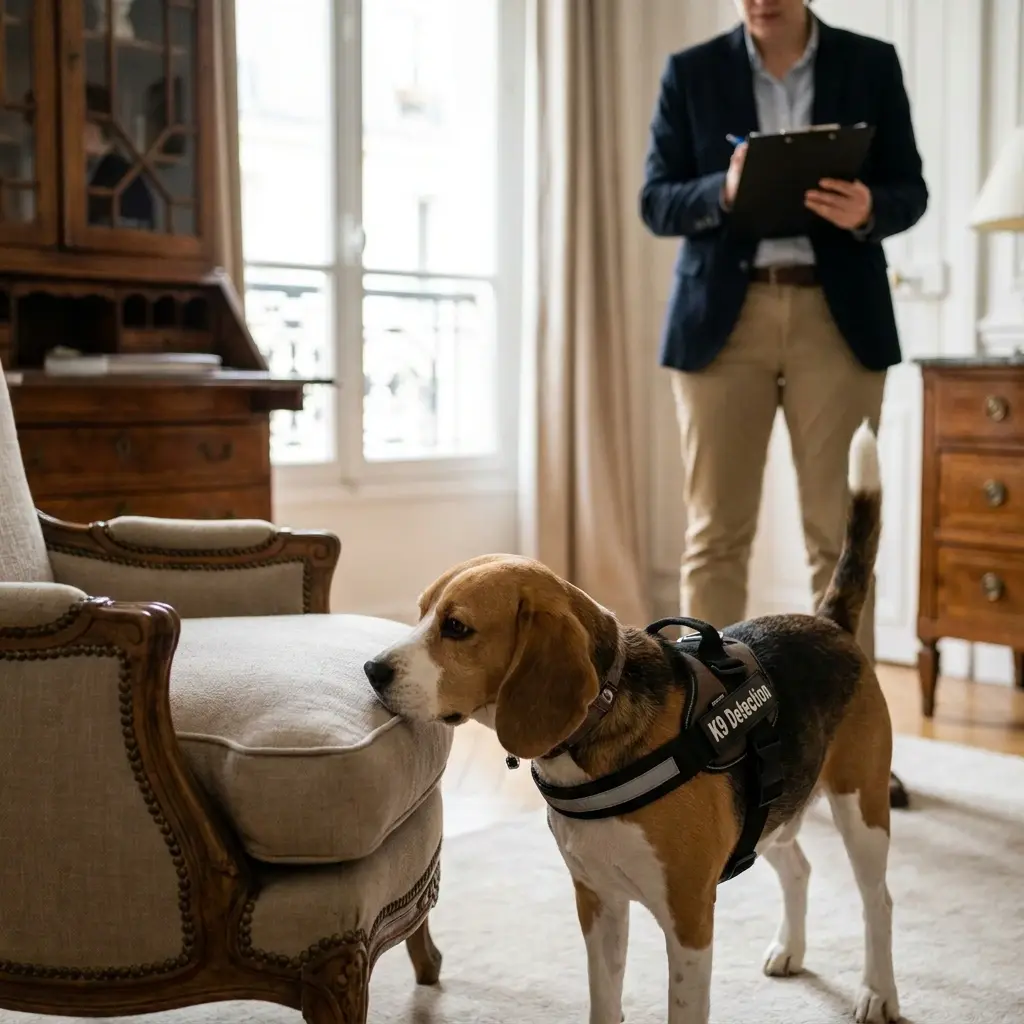 Comment réagir avant l'arrivée du chien détecteur