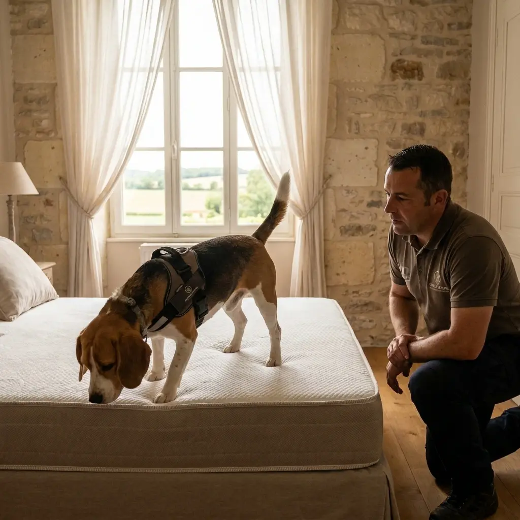 Comment réagir avant l'arrivée du chien renifleur à Étain ?