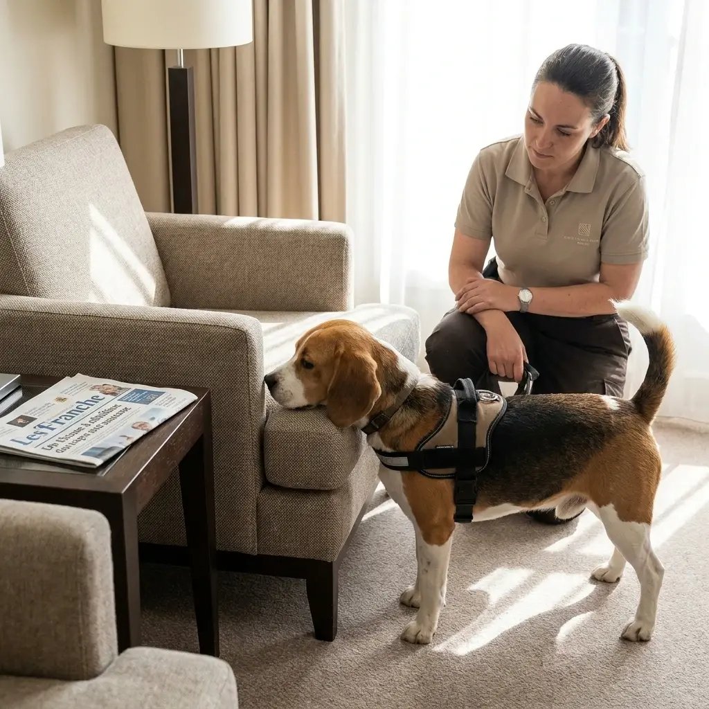 Comment se déroule la détection canine à Knutange ?