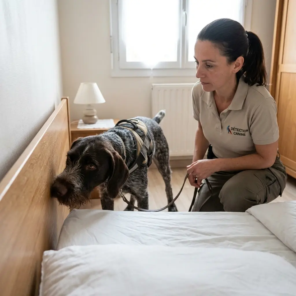 Comment se déroule la détection canine à Guénange ?