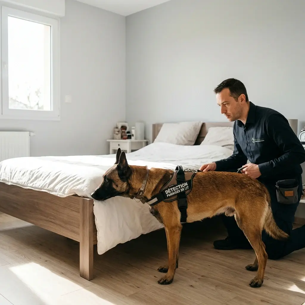 Le fonctionnement de la détection canine sur place