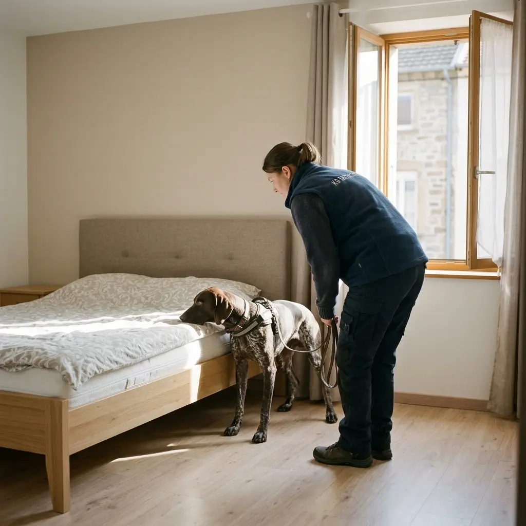 Notre protocole de détection avec chien renifleur