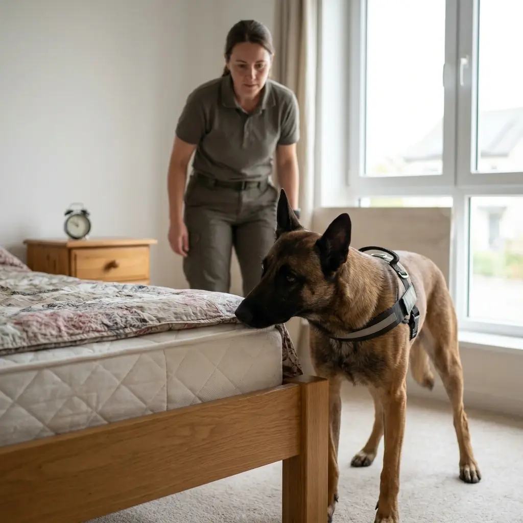Comment se déroule la détection canine à Alsting ?