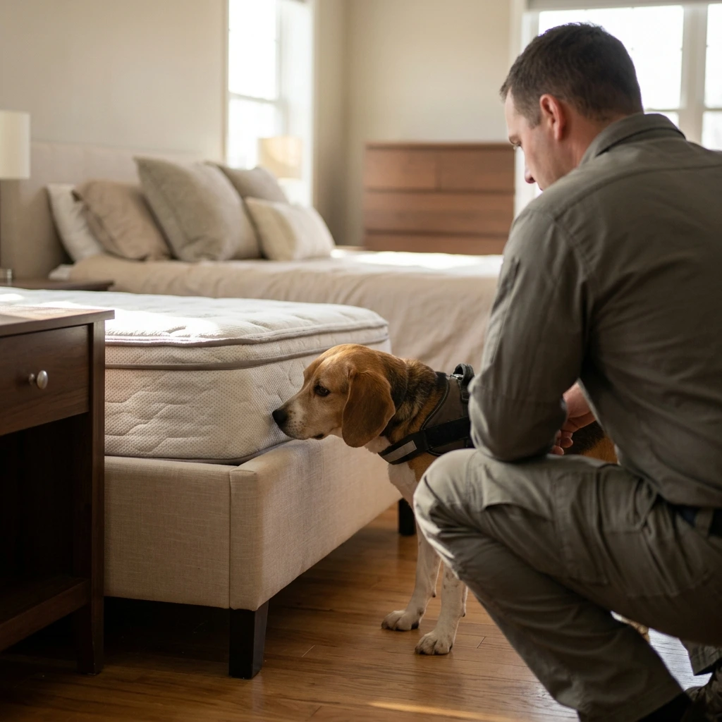 Comment se déroule la recherche canine à Falck ?
