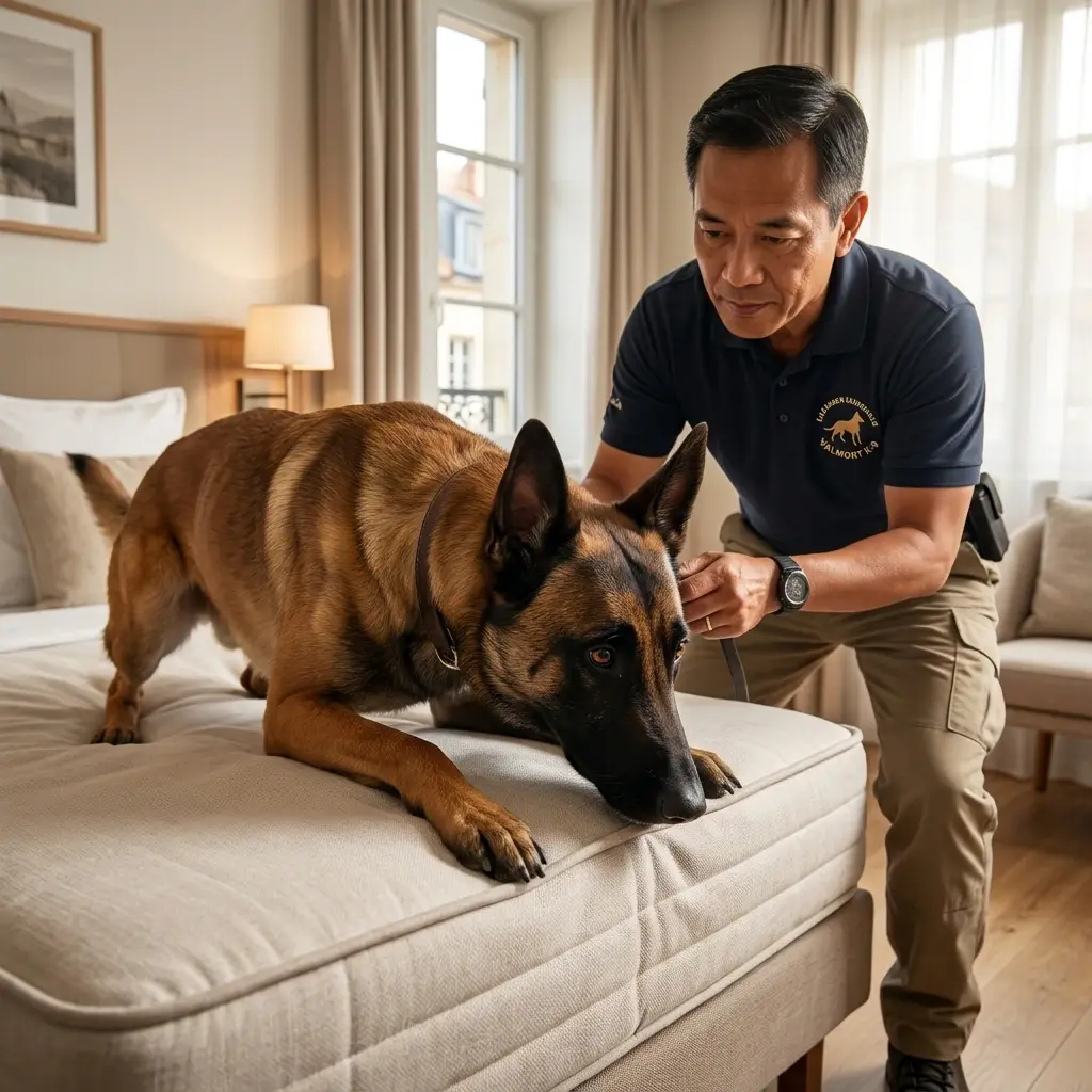 Comment se déroule la détection canine à Valmont ?