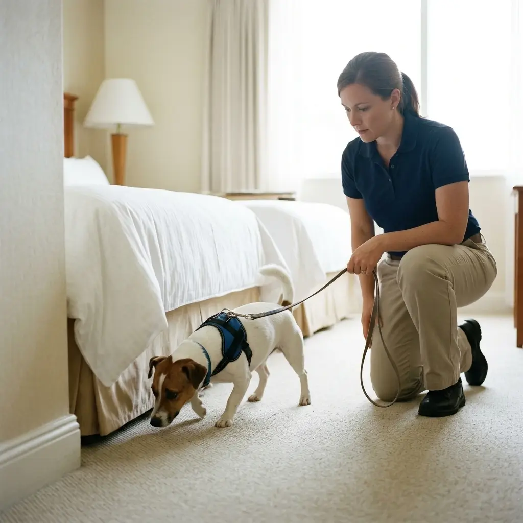 Comment se déroule la détection canine à Leers ?