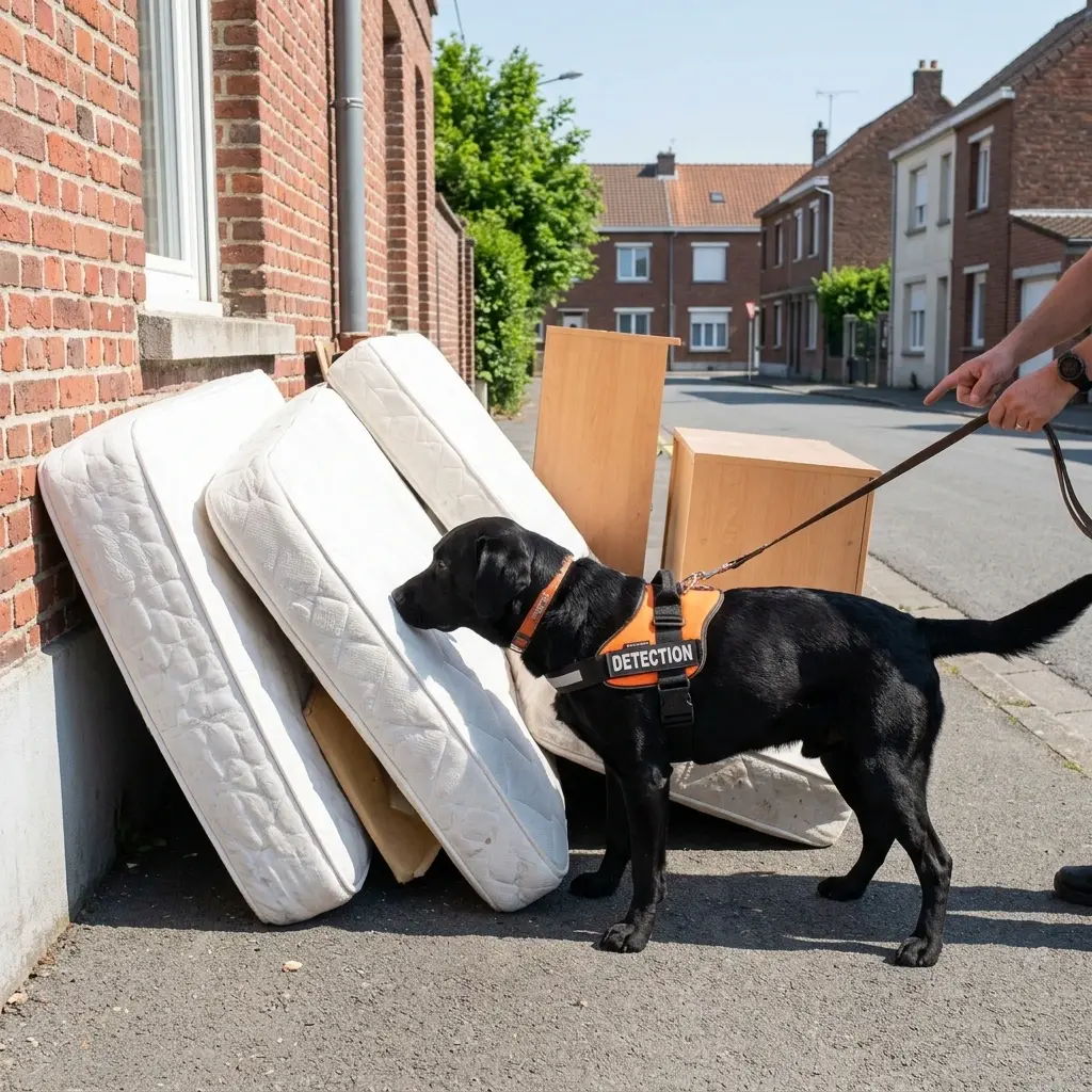 Le fonctionnement de la détection canine sur place