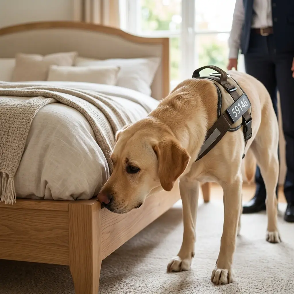 Le fonctionnement de la recherche canine sur place