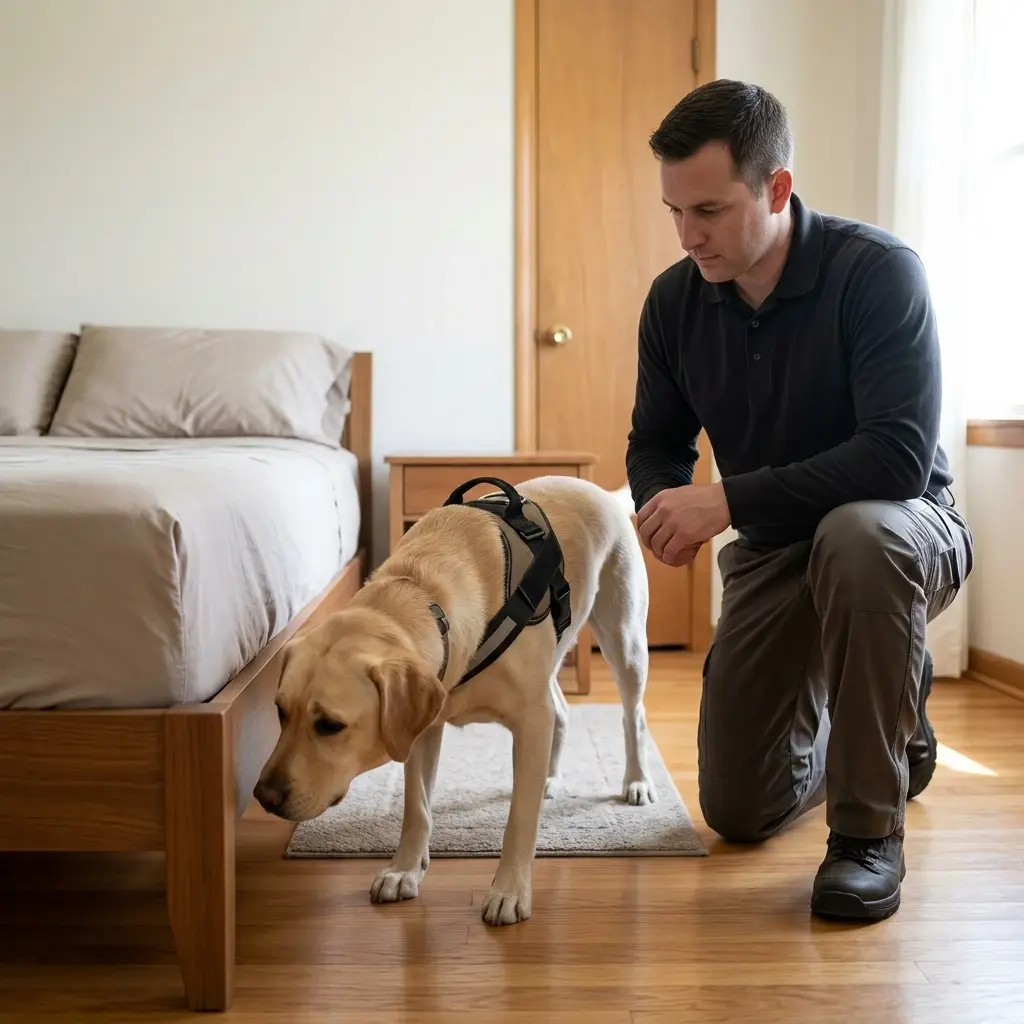 Le processus de recherche canine sur place