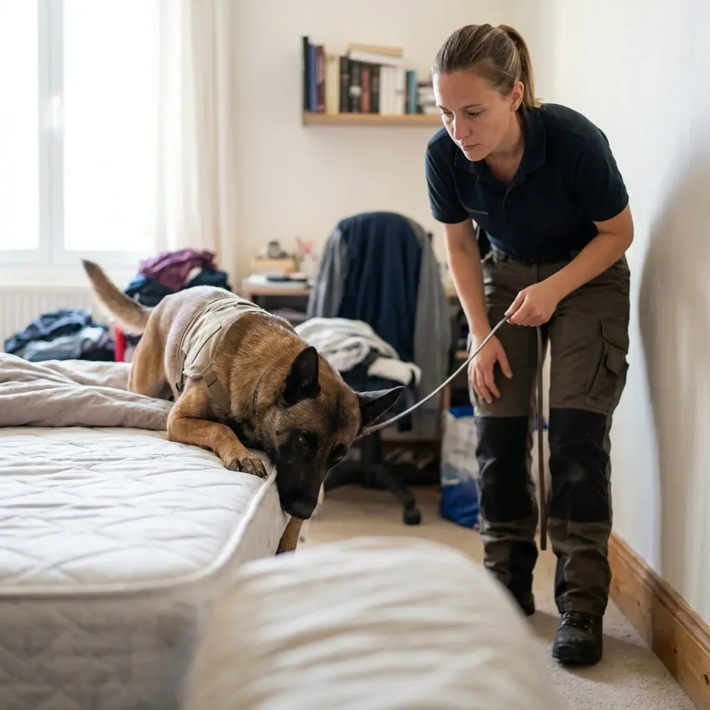 Comment réagir avant l'arrivée du chien expert à Cousolre ?