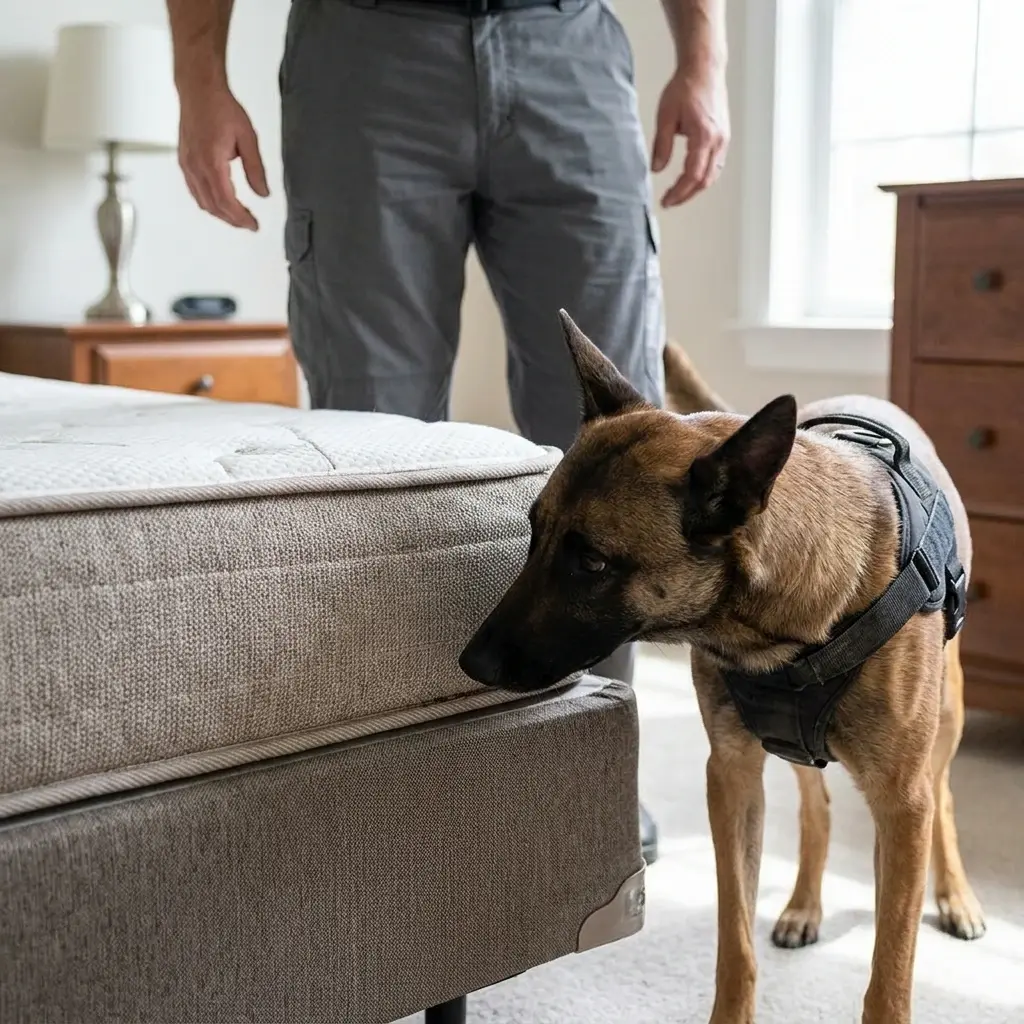 Le fonctionnement de la recherche canine sur place