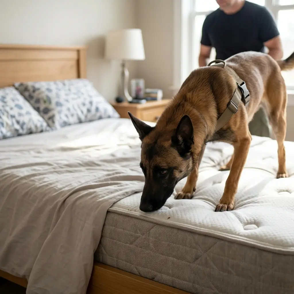 Comment se déroule la détection canine à Sainghin-en-Weppes ?
