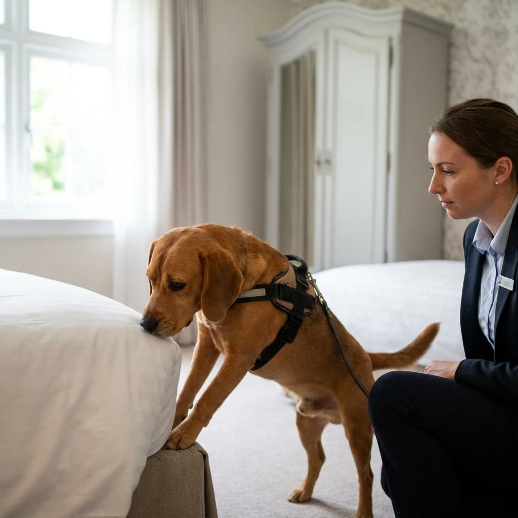 Le fonctionnement de la détection canine sur place