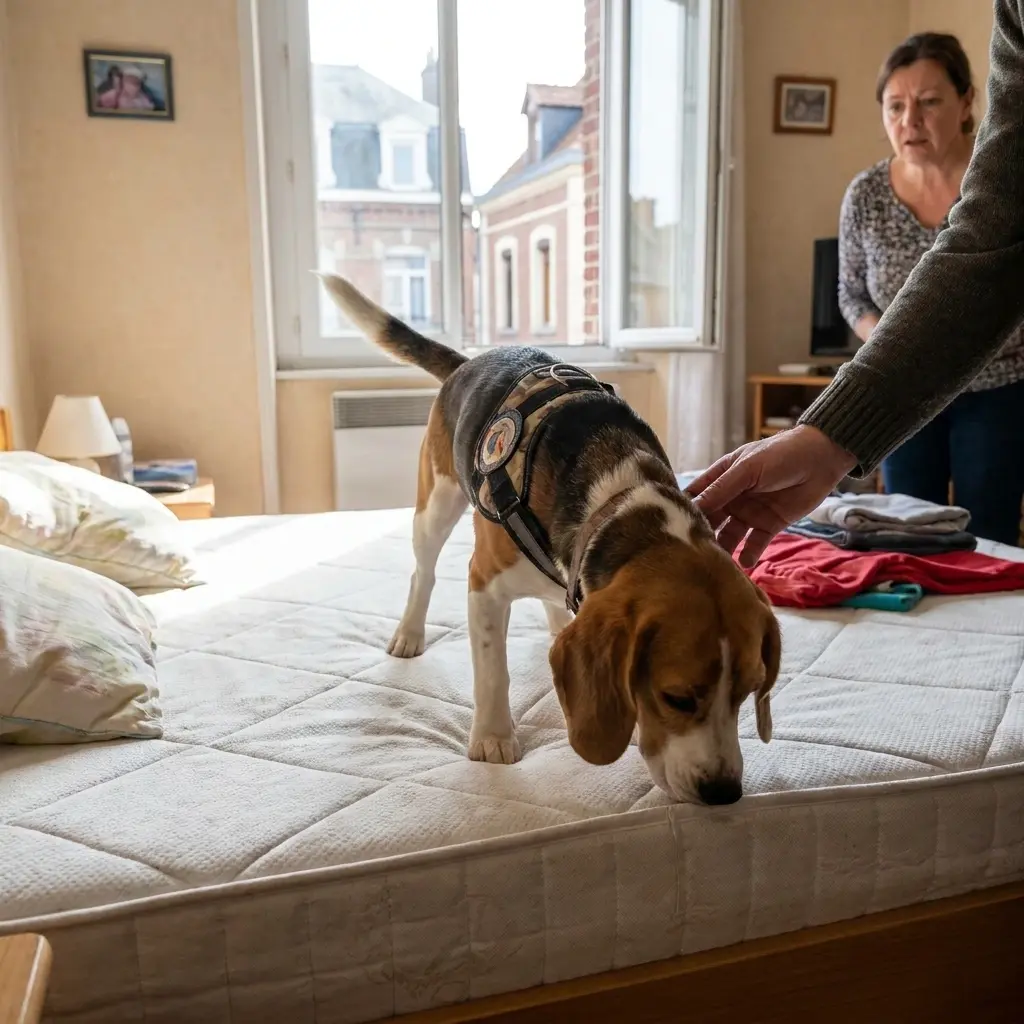 Comment réagir avant l'arrivée du chien expert à Armentières ?