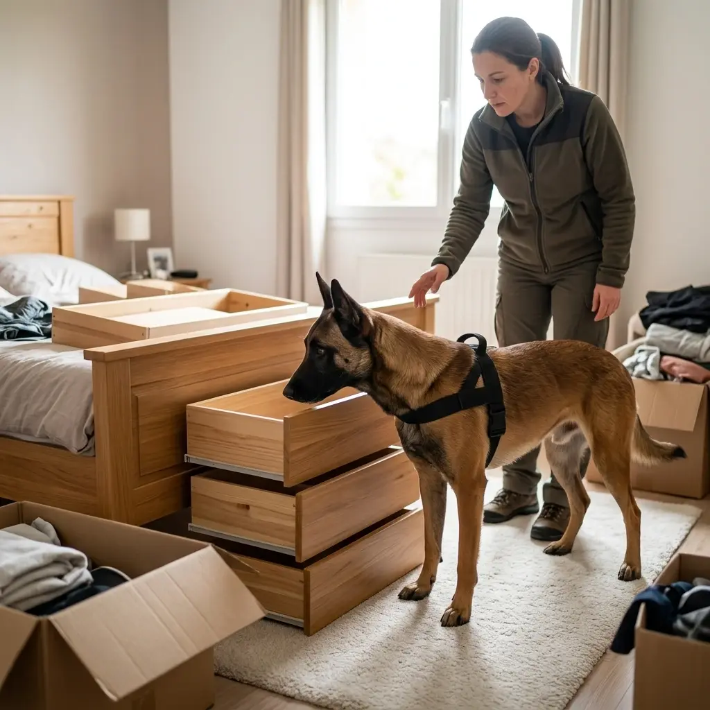 Comment se déroule la recherche canine à Famars ?