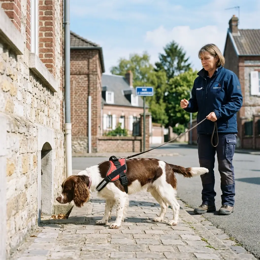 Comment réagir avant l'arrivée du chien expert au Cateau-Cambrésis ?
