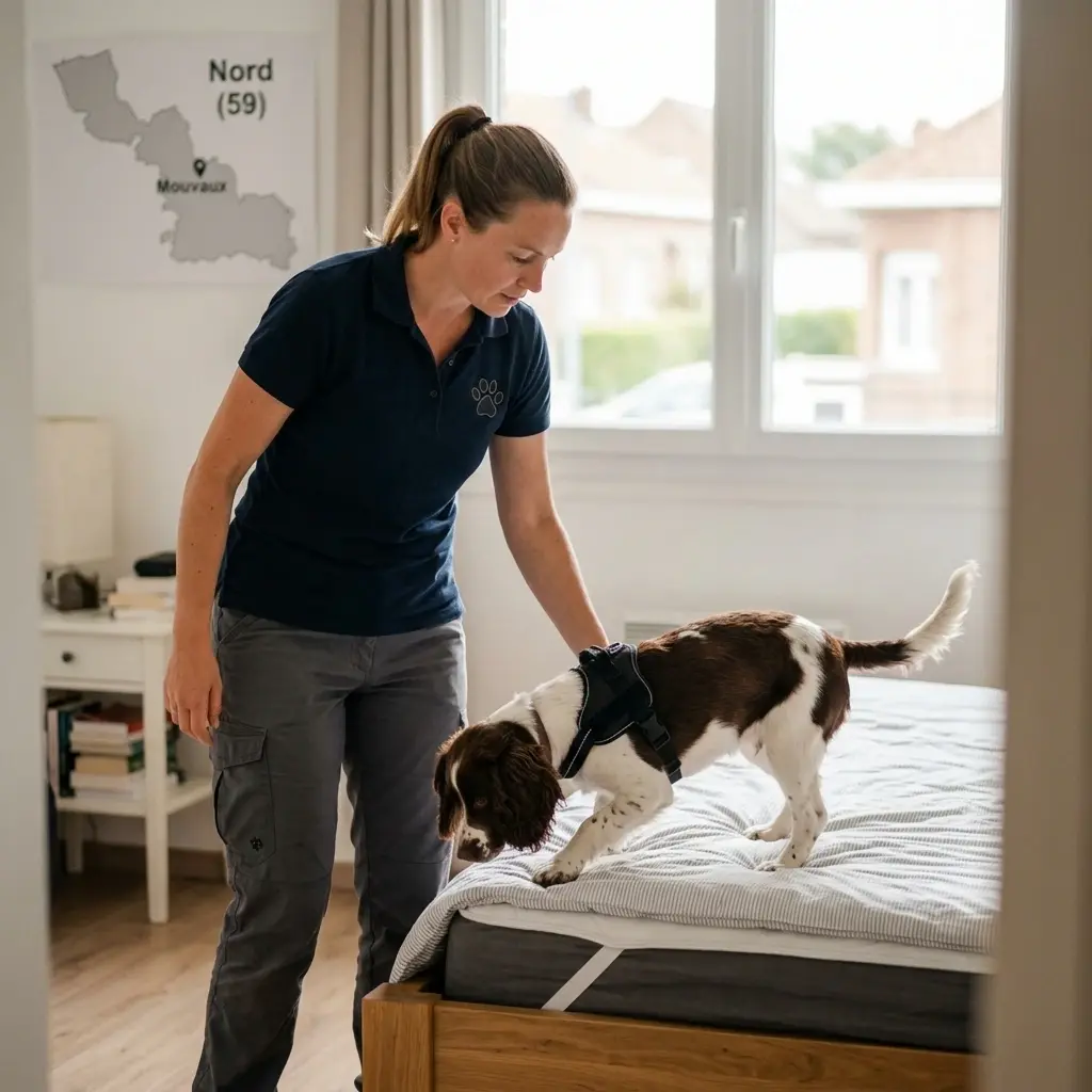 Comment se déroule la détection canine à Mouvaux ?