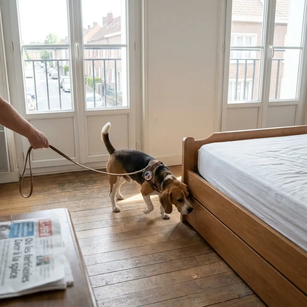 Comment se déroule la détection canine à Douai ?