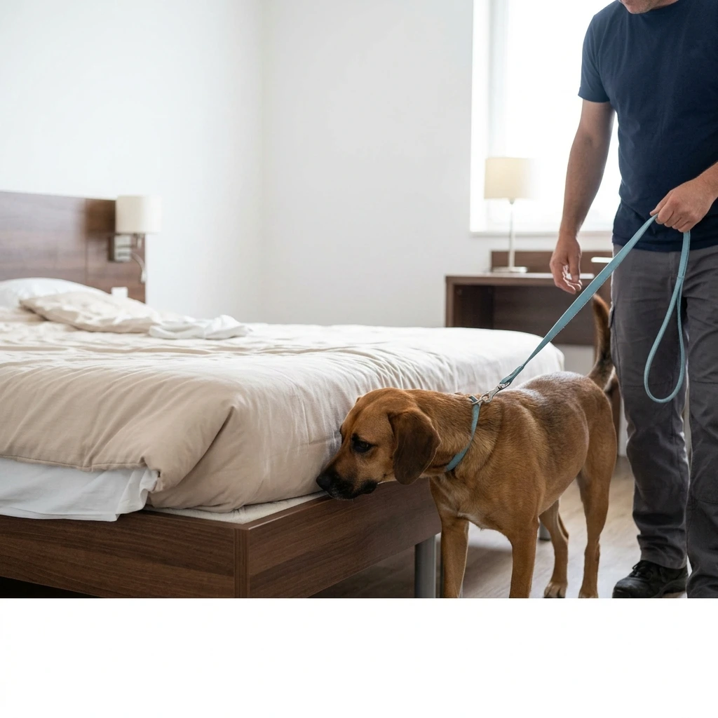 Le fonctionnement de la détection canine sur place
