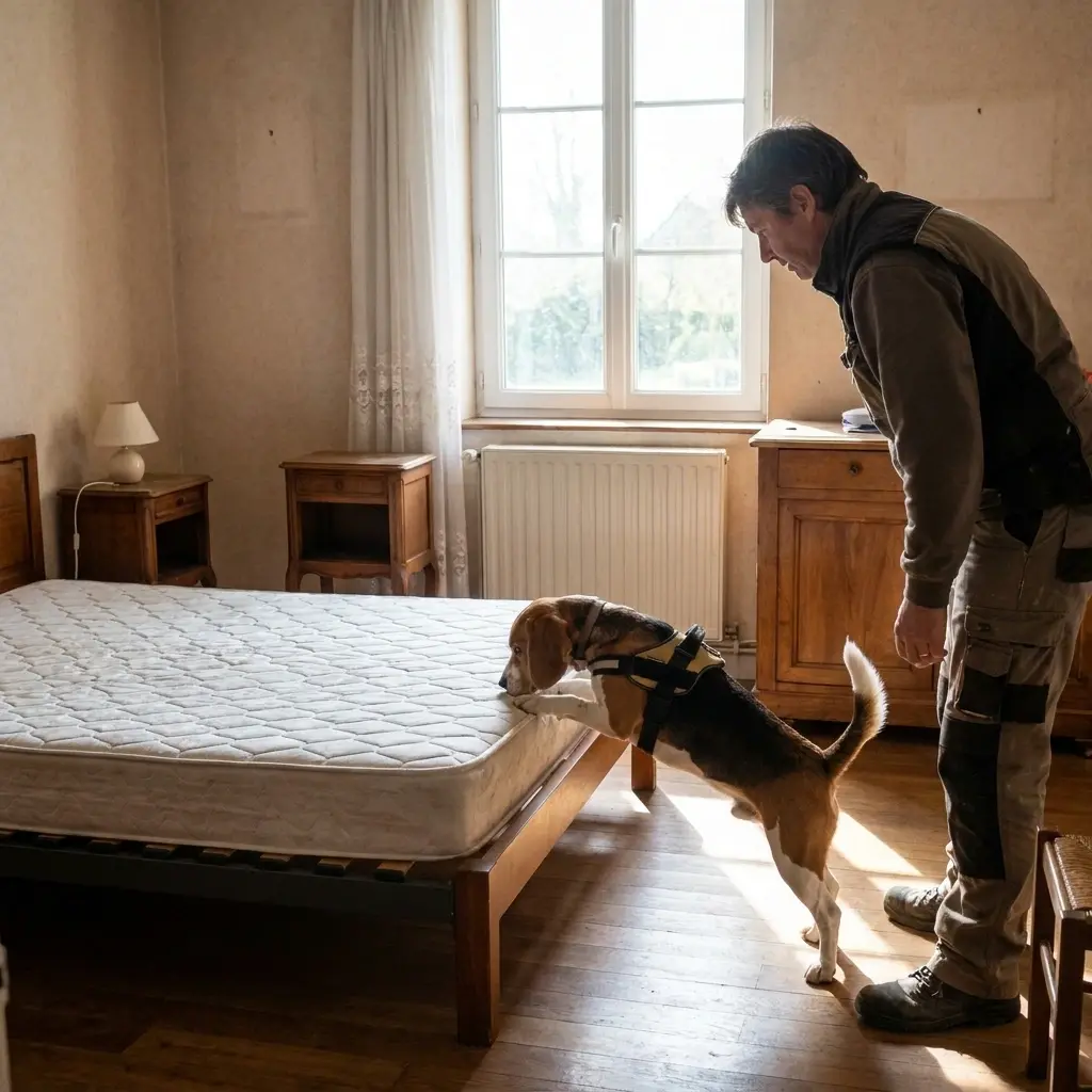Comment réagir avant l'arrivée du chien détecteur à Ennevelin ?