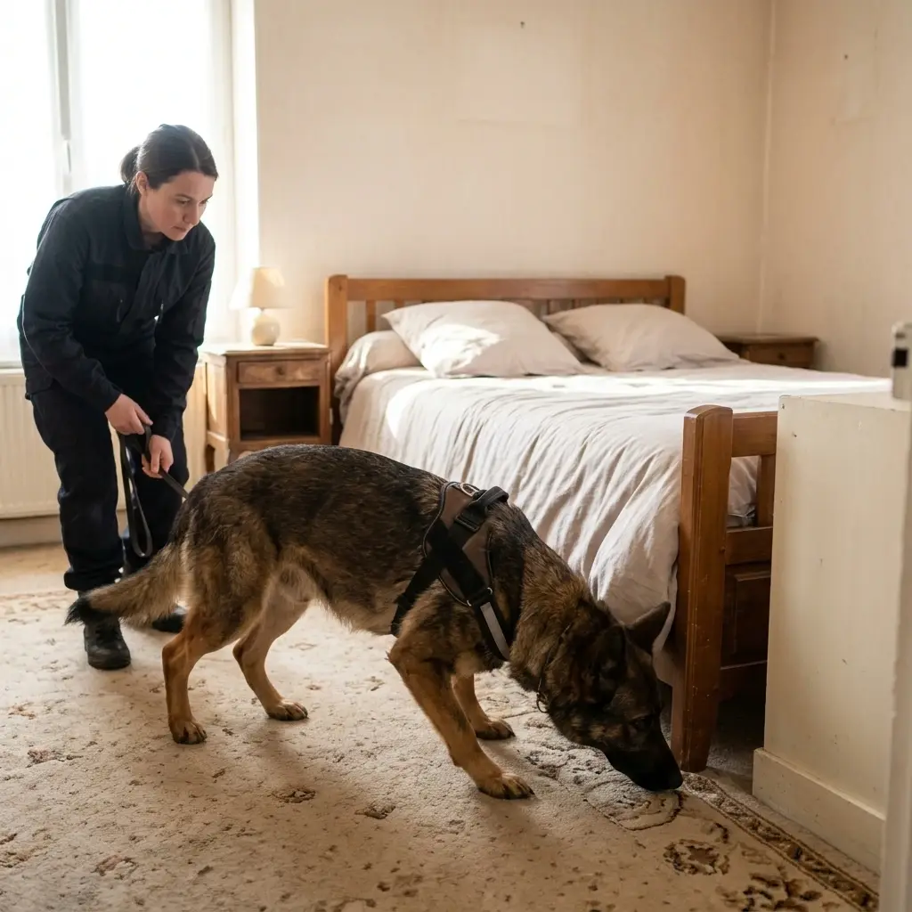 Comment réagir avant l'arrivée du chien détecteur à Bertry ?