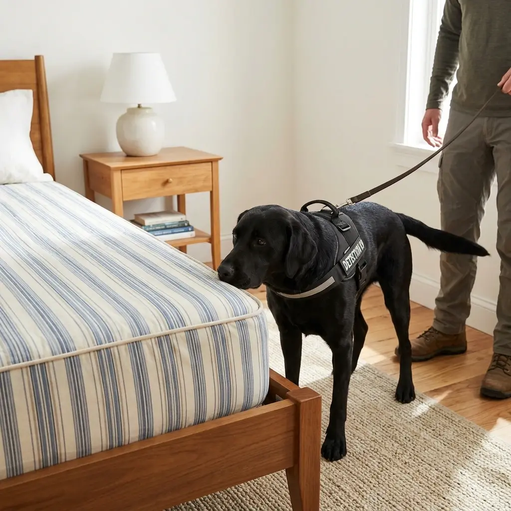 Comment se déroule la détection canine à Corbehem ?