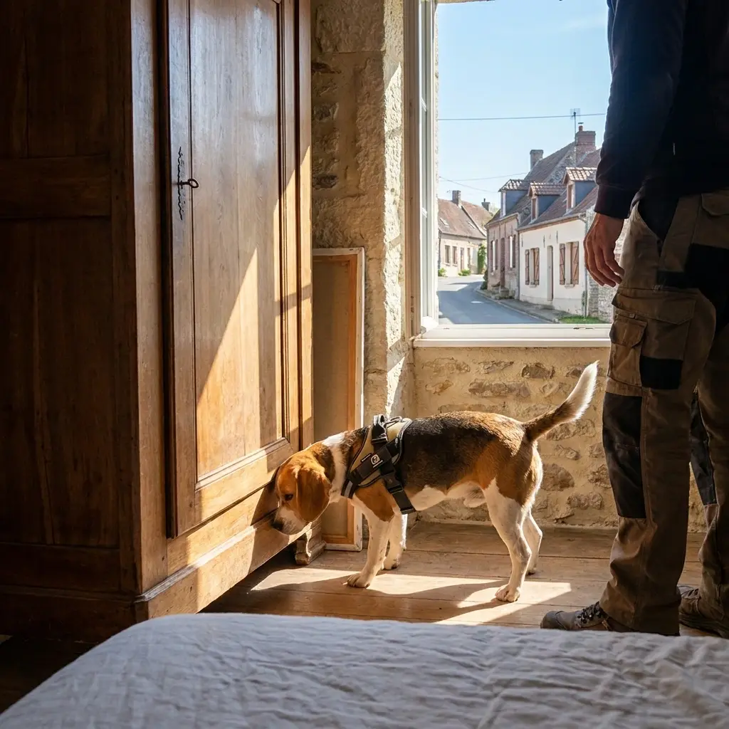 Comment se déroule la détection canine à Ecques ?
