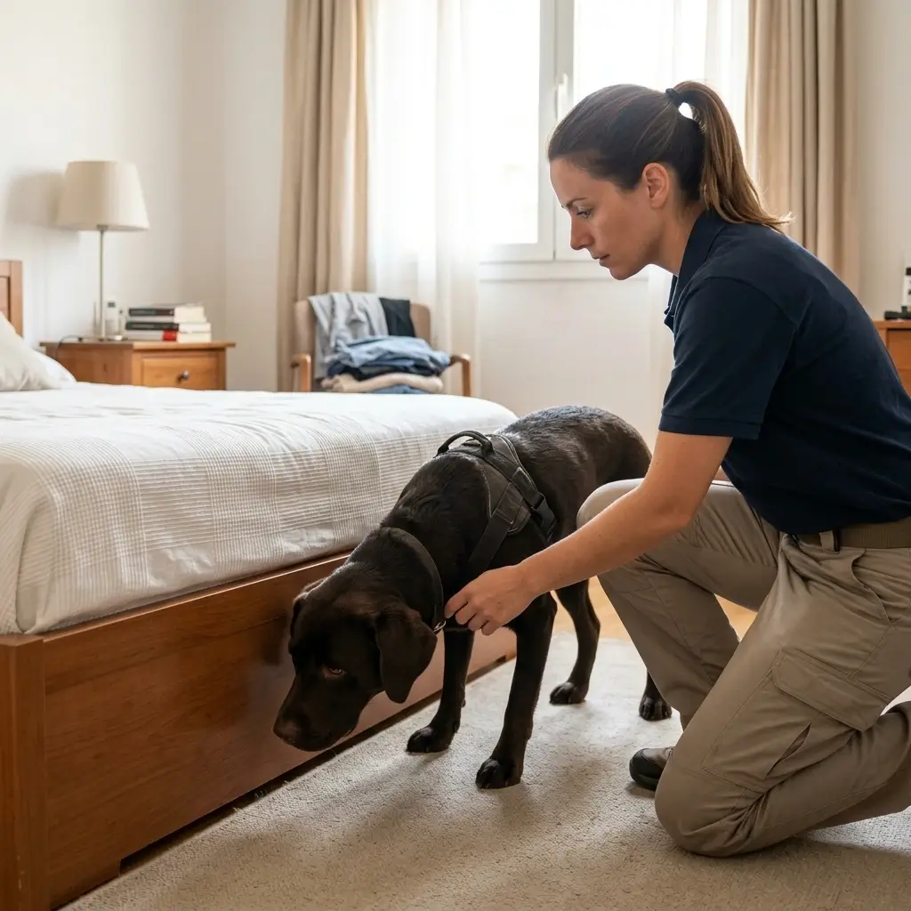 Comment se déroule la détection canine à Rang-du-Fliers ?