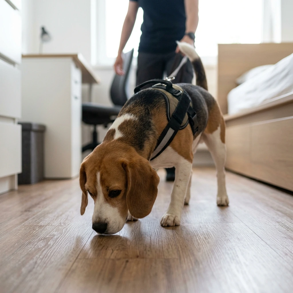 Le processus de détection canine sur site