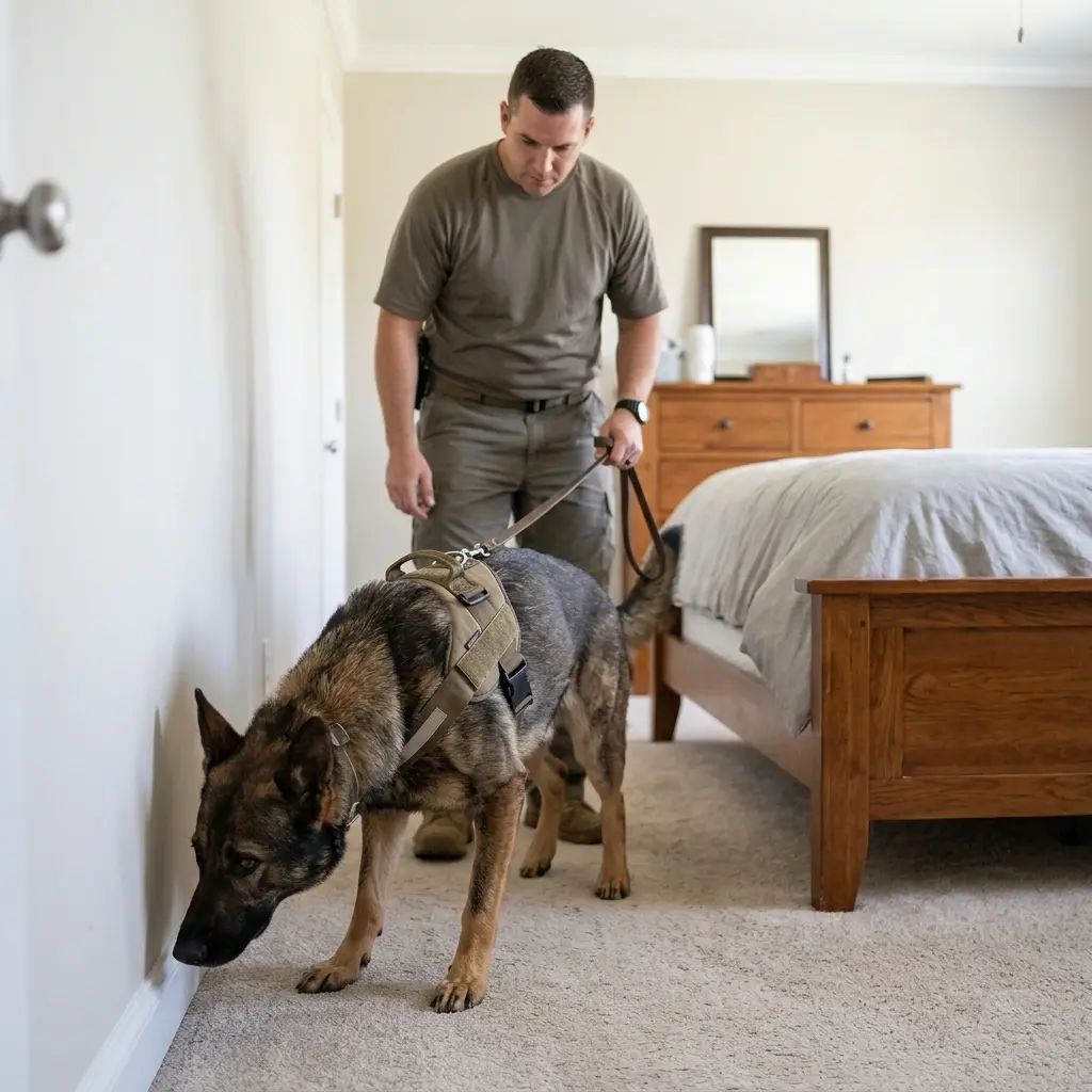 Comment se déroule la détection canine à Verton ?