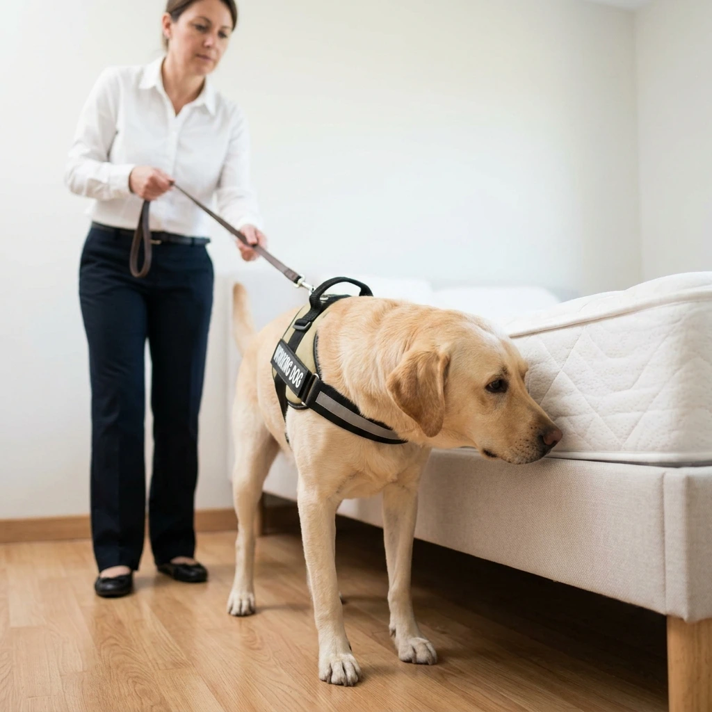 Le fonctionnement de la détection canine sur site