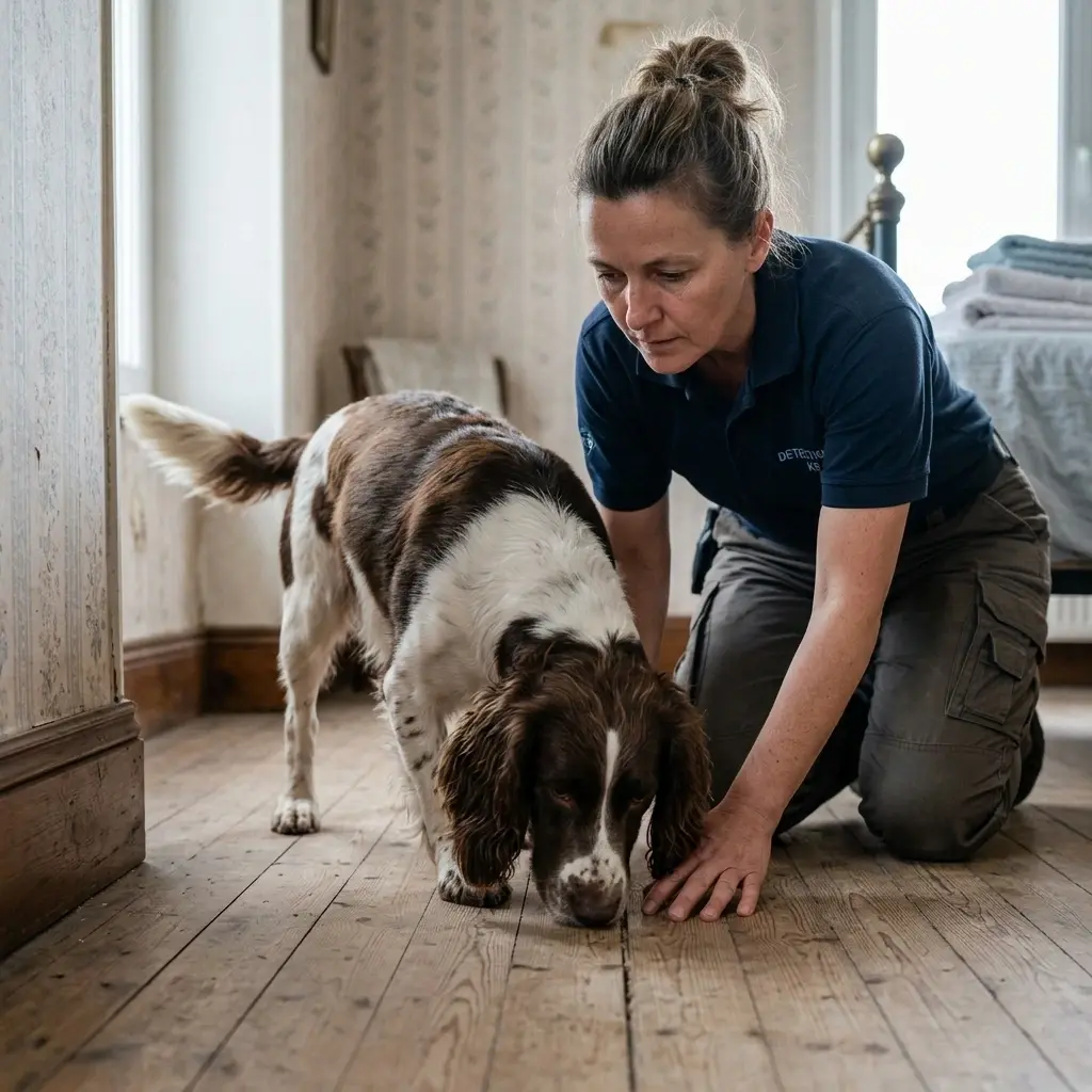 Comment se déroule la détection canine à Sangatte ?