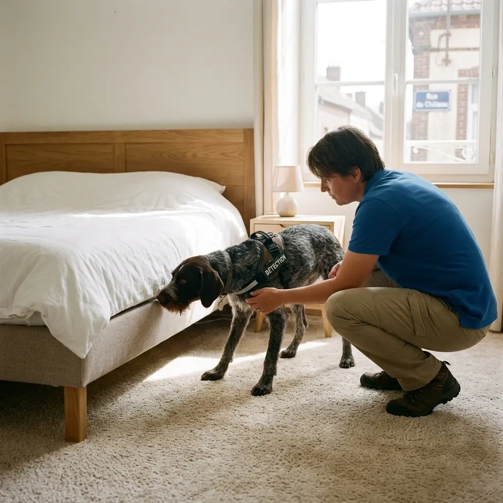 Le fonctionnement de la détection canine sur place