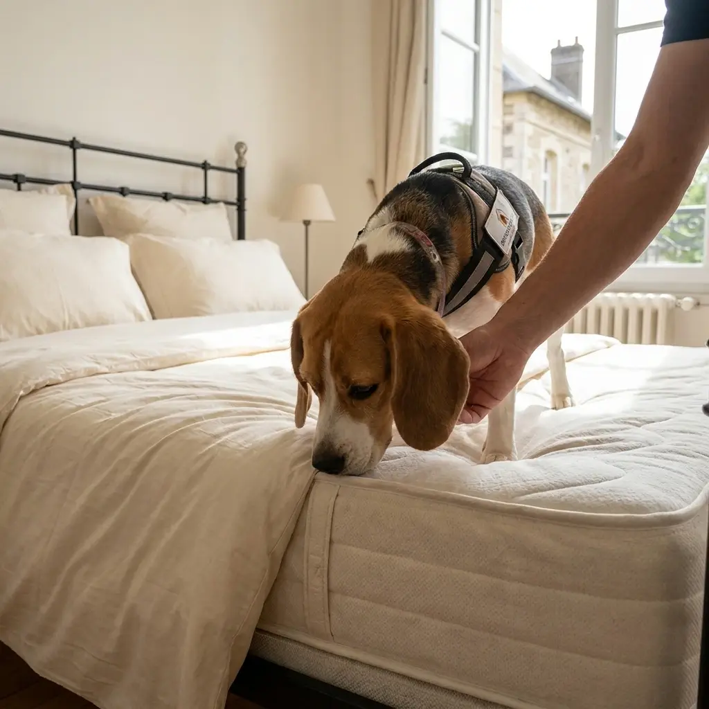 Comment se déroule la détection canine à Drocourt ?