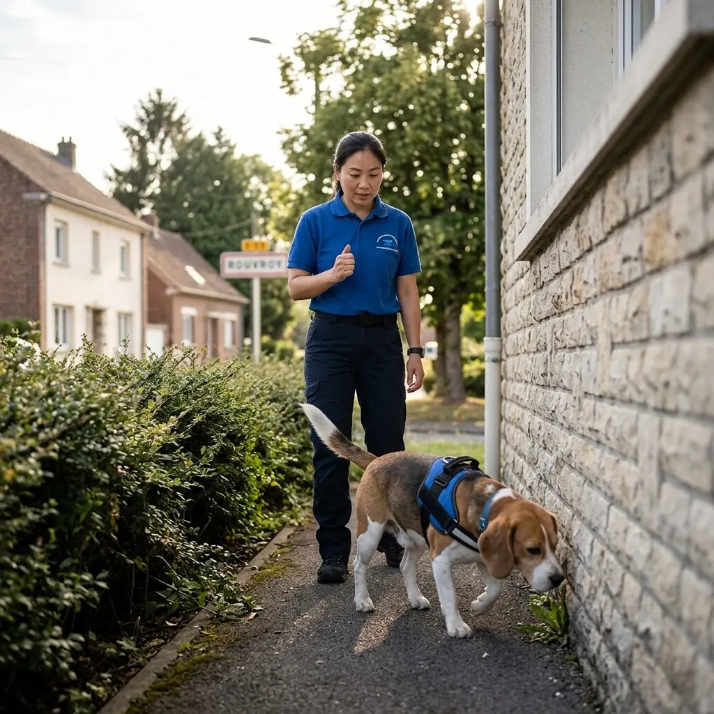 Comment se déroule la détection canine à Rouvroy ?