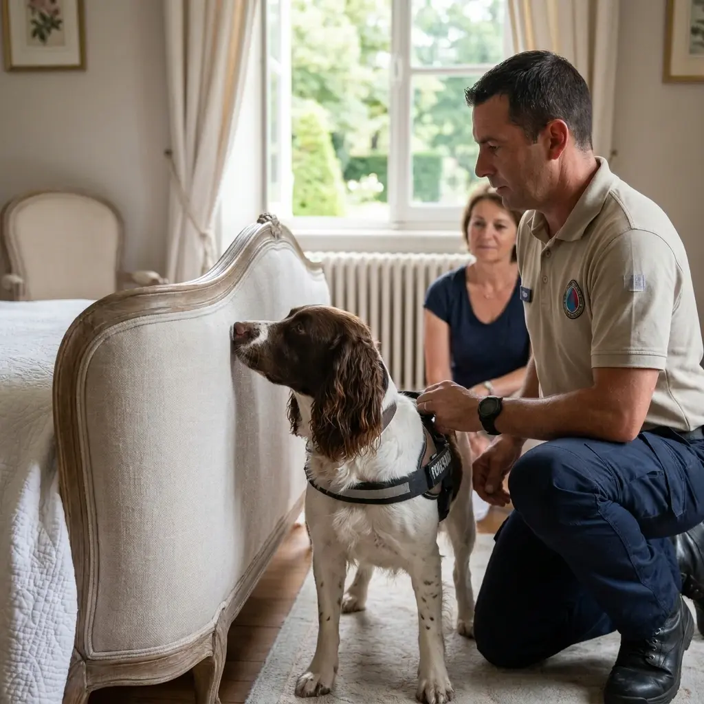 Le fonctionnement de la recherche canine sur place