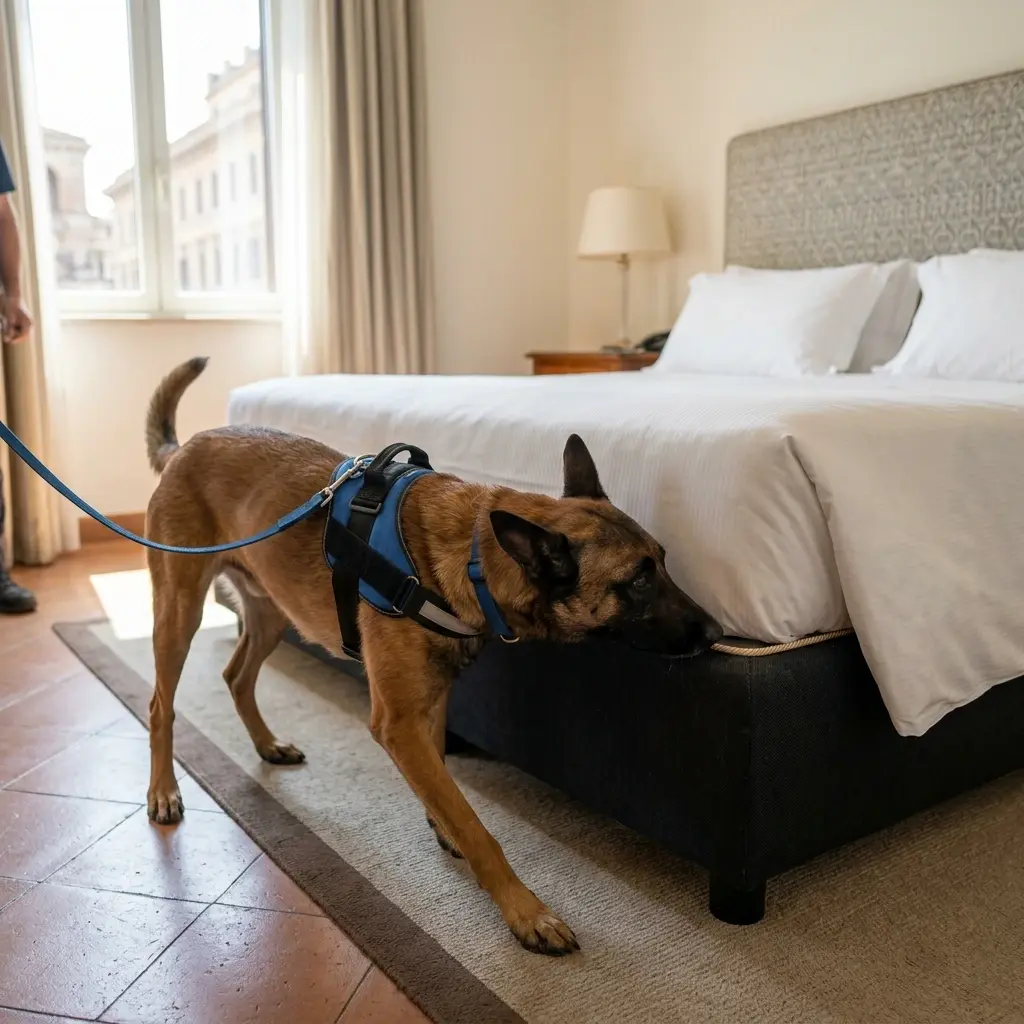 Le fonctionnement de la détection canine sur place