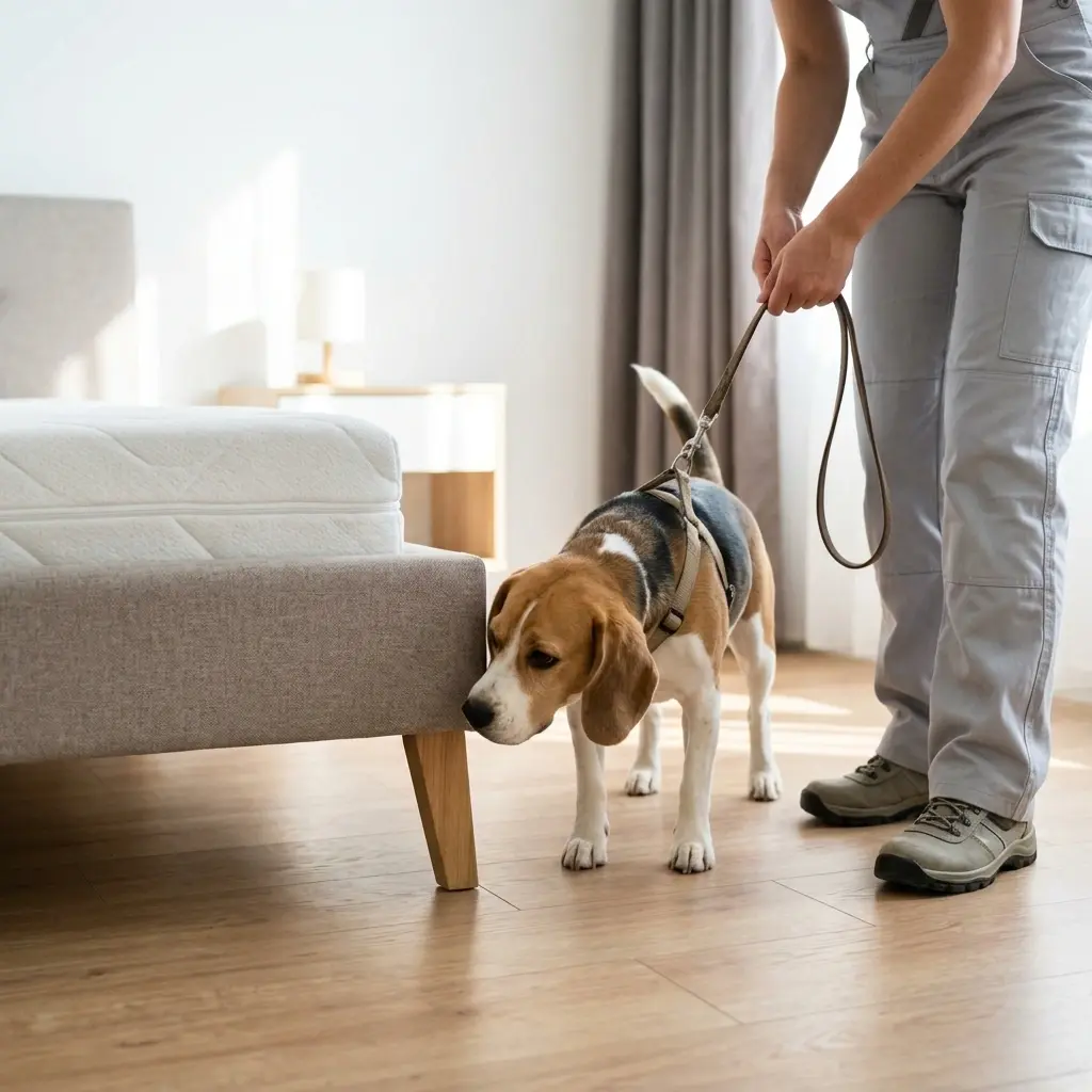 Le fonctionnement de la détection canine sur place