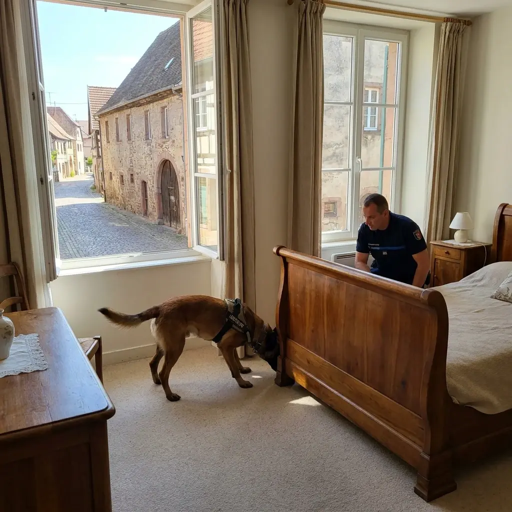 Comment se déroule la détection canine à Gerstheim ?