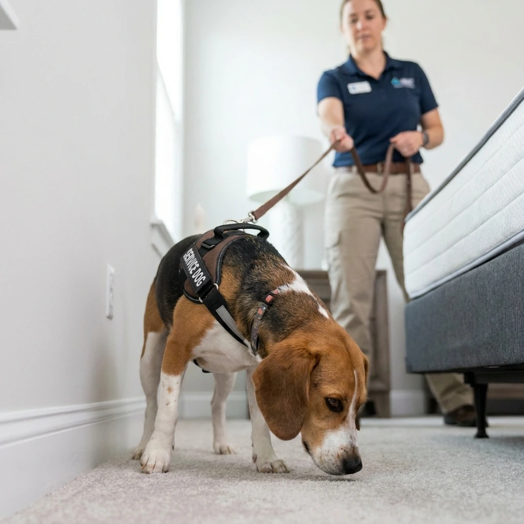 Comment se déroule la détection canine à Mittelhausbergen ?
