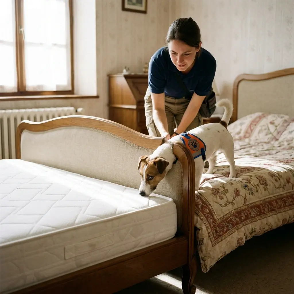 Le fonctionnement de la détection canine sur place
