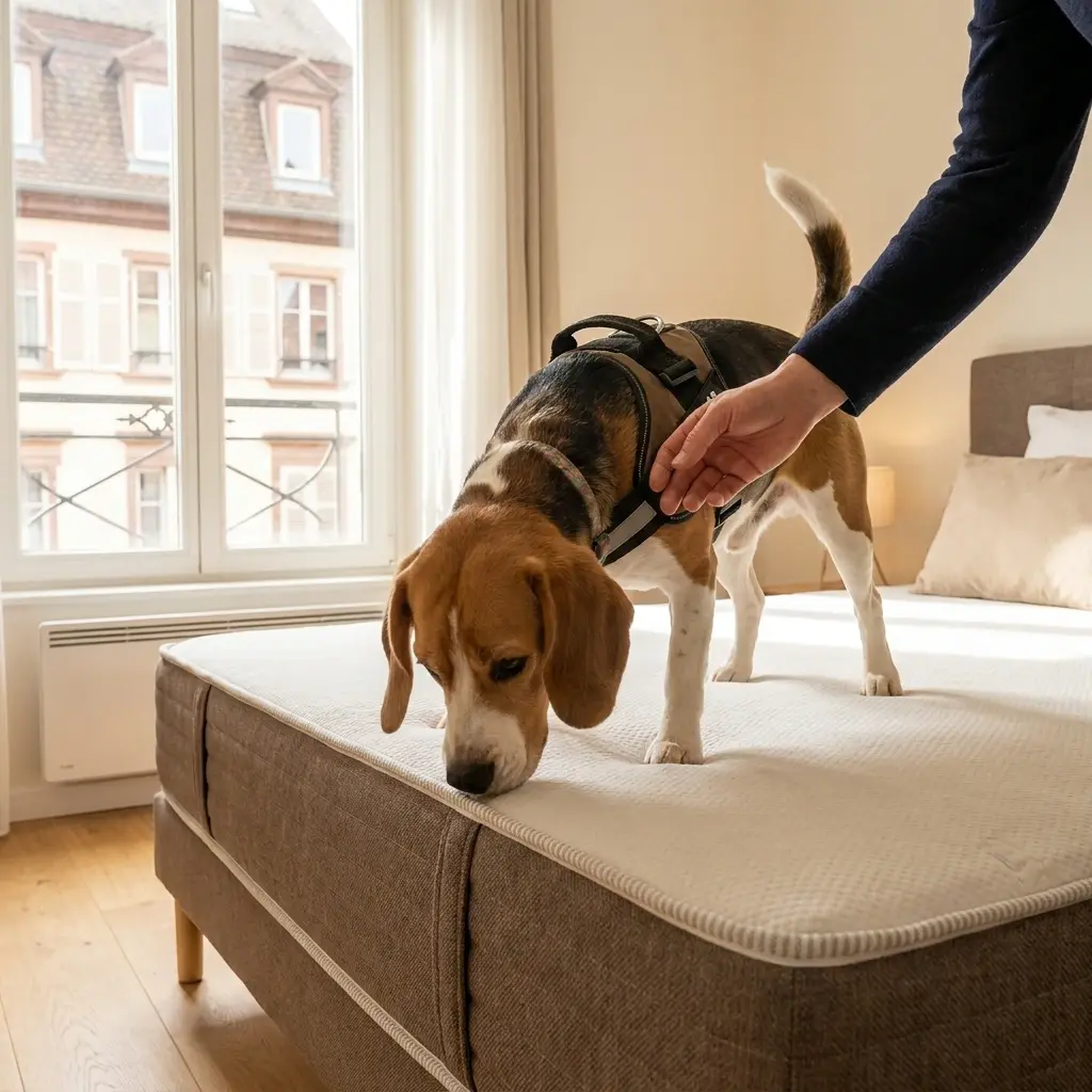 Comment se déroule la détection canine à Lampertheim ?