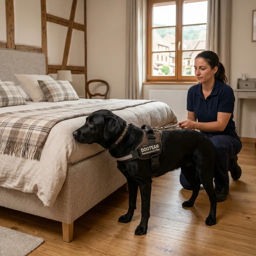 Comment se déroule la détection canine à Dambach-la-Ville ?