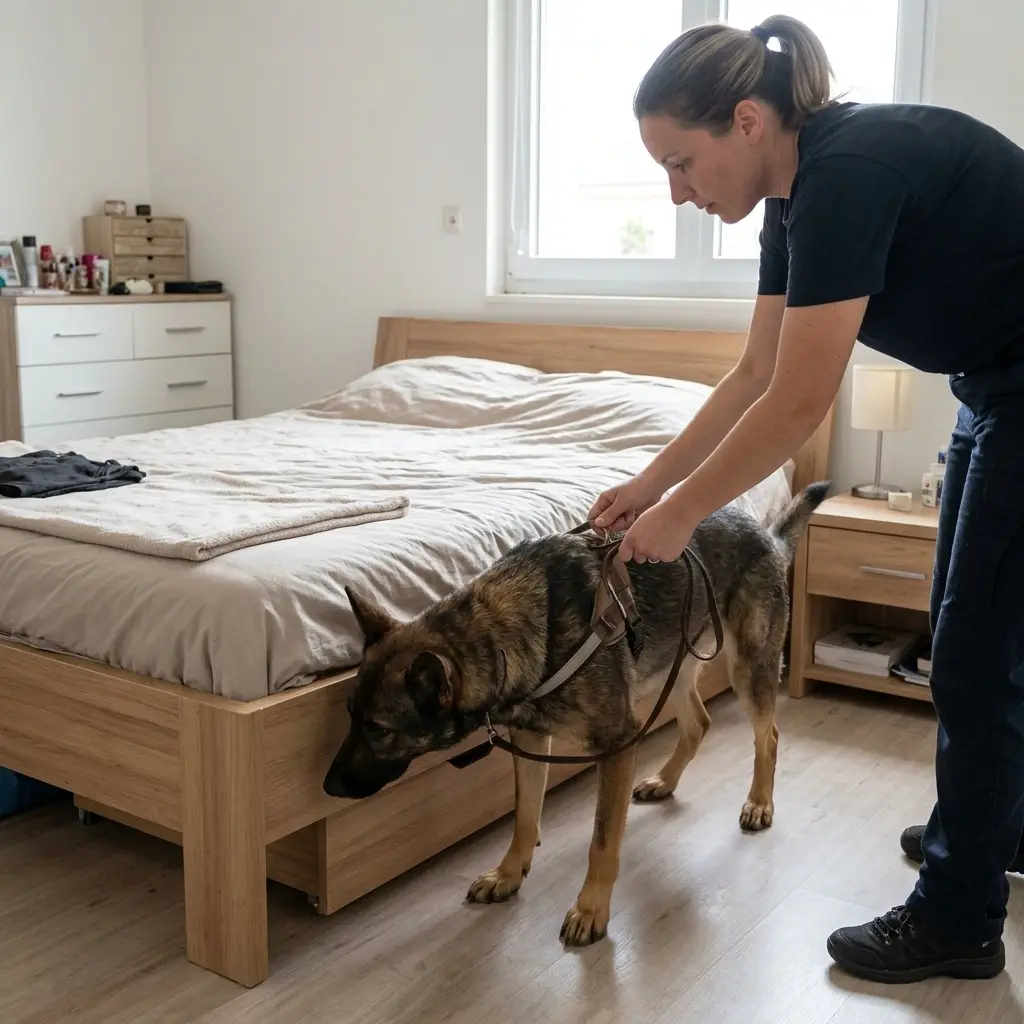 Comment se déroule la détection canine à Hœrdt ?