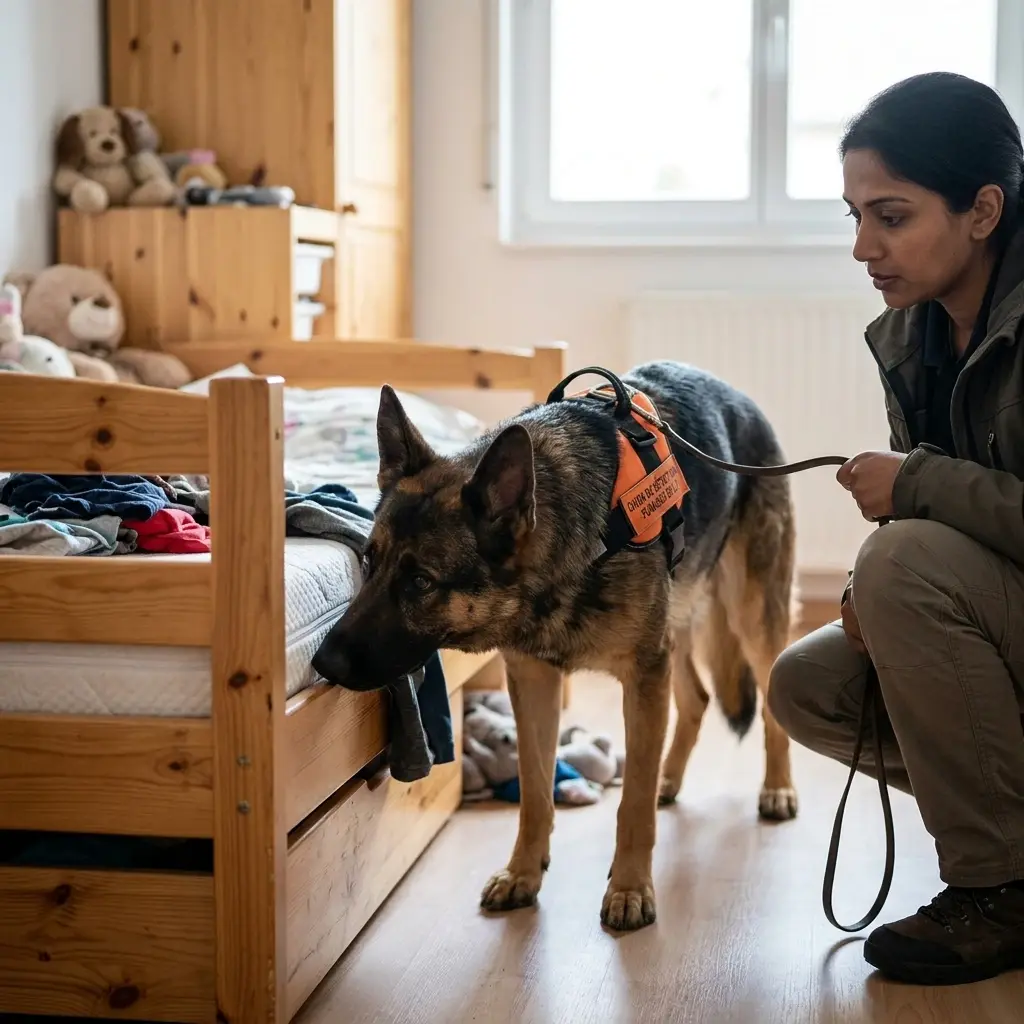 Comment réagir avant l'arrivée du chien détecteur à Offendorf ?