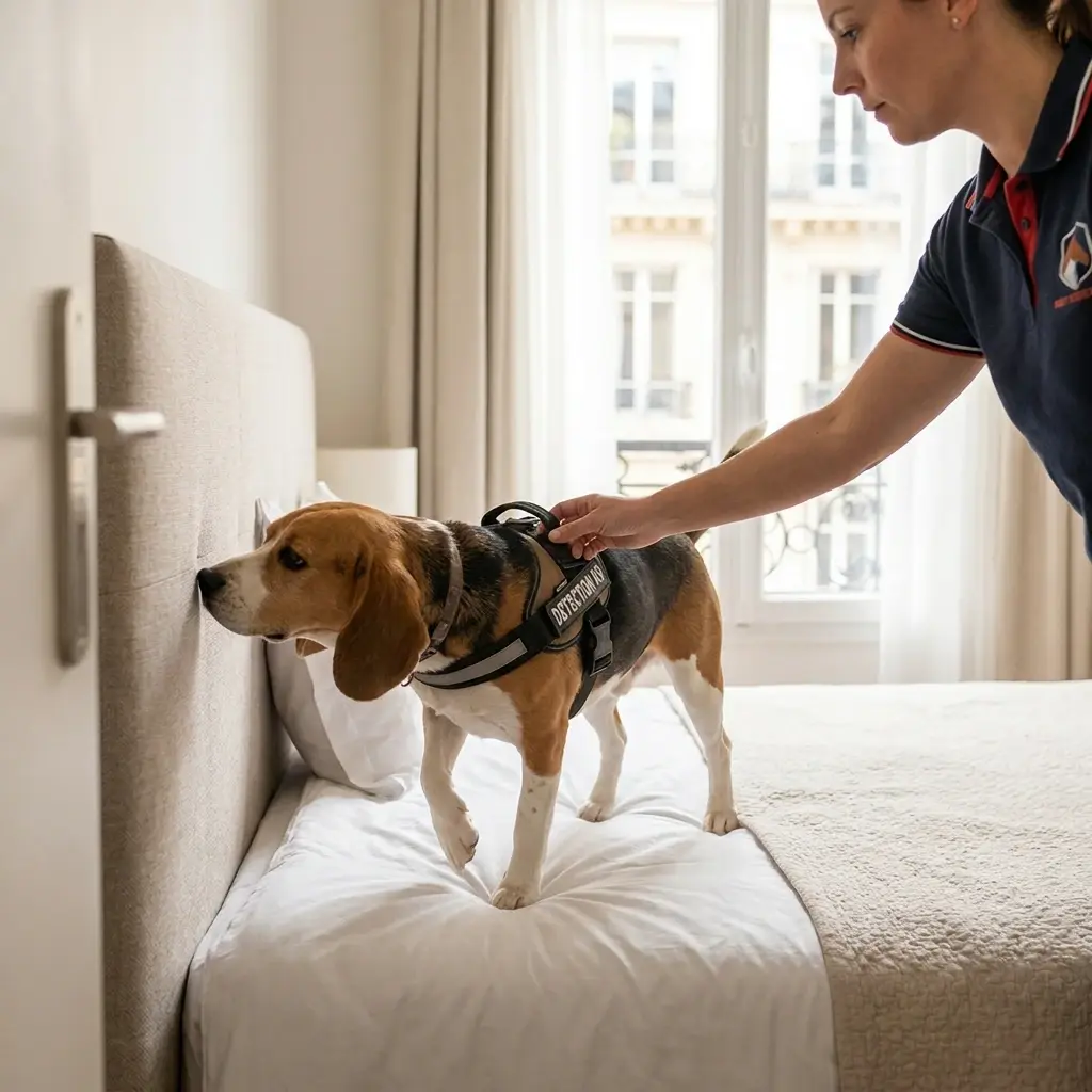 Le fonctionnement de la détection canine sur place