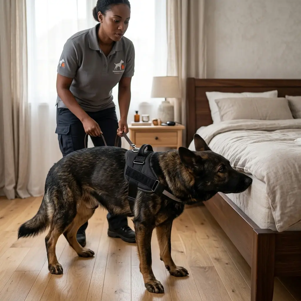 Comment se déroule la détection canine à Andolsheim ?