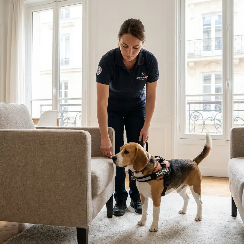 Détection canine punaise de lit Saint-Louis (68300)